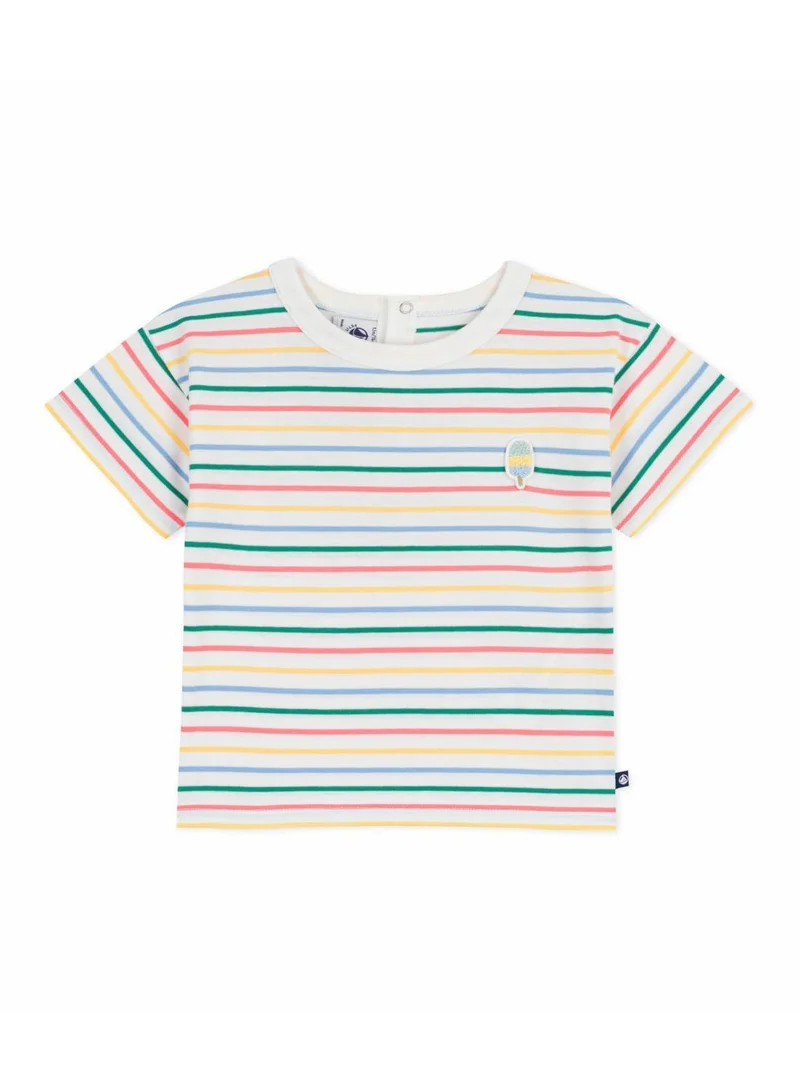 بيتي باتو Babies' short-sleeved stripy cotton T-shirt